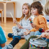 Preschool,Children,With,Instruments,In,A,Music,Class